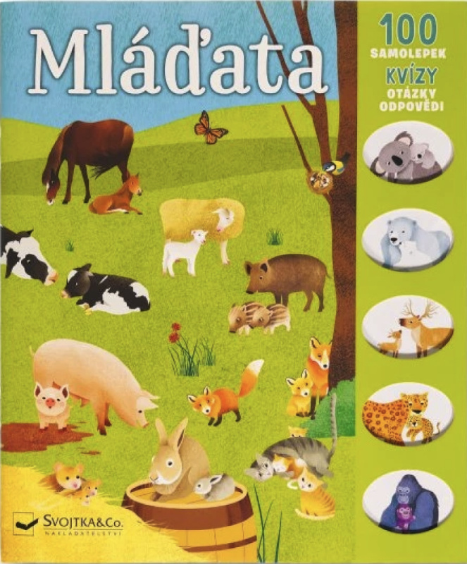 Mláďata - 100 samolepek, kvízy, otázky, odpovědi
