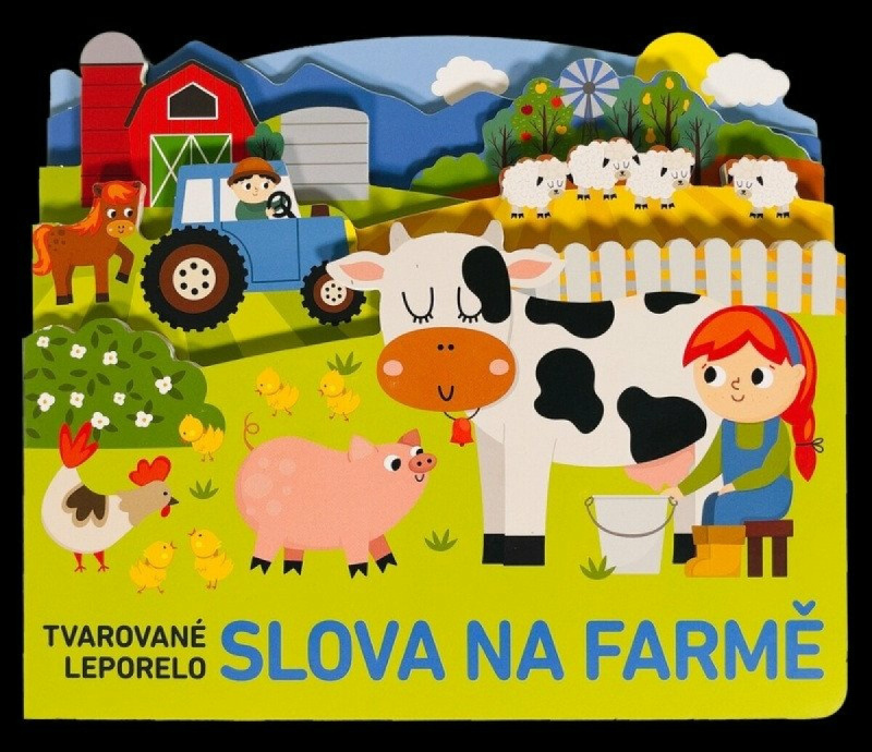 Tvarované leporelo - Slova na farmě