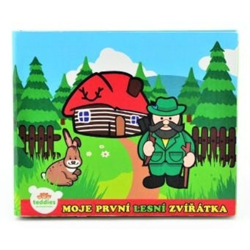 Teddies Knížka Leporelo Moje první zvířátka lesní 13,5x11x1,5cm od 24 měs MPZ