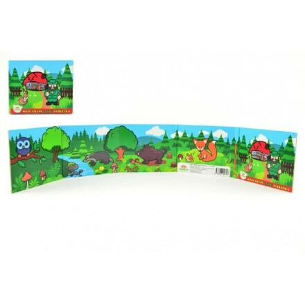 Teddies Knížka Leporelo Moje první zvířátka lesní 13,5x11x1,5cm od 24 měs MPZ