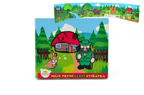 Teddies Knížka Leporelo Moje první zvířátka lesní 13,5x11x1,5cm od 24 měs MPZ