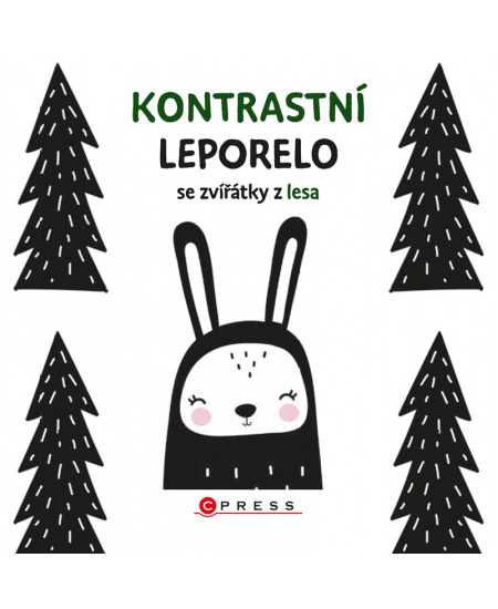Kontrastní leporelo se zvířátky z lesa - kol.