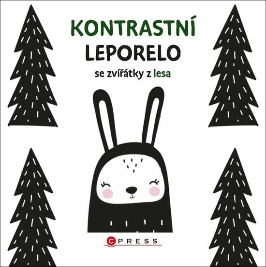 Kontrastní leporelo se zvířátky z lesa - kol.
