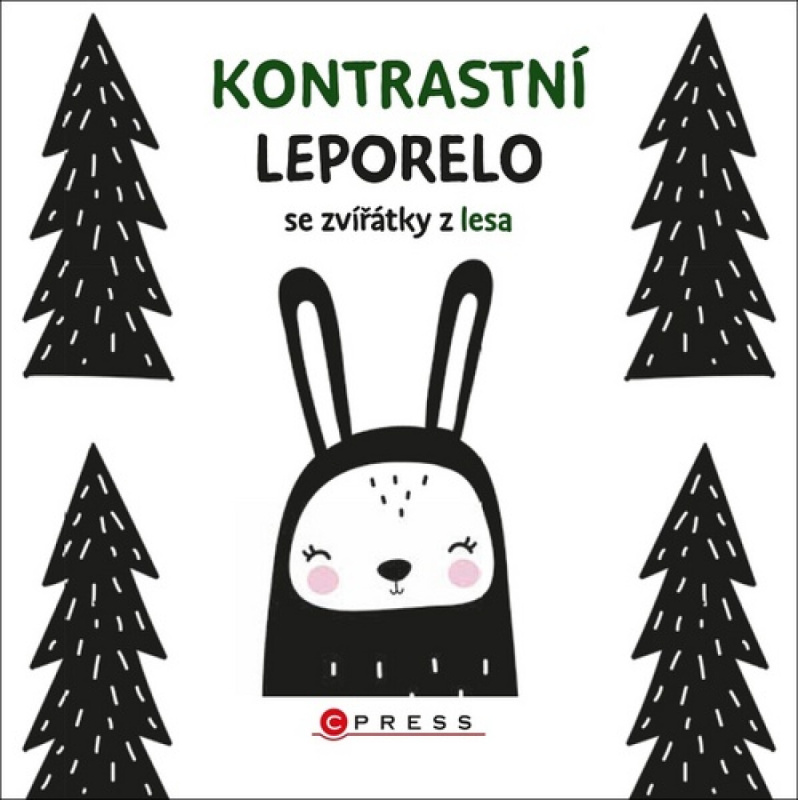 Kontrastní leporelo se zvířátky z lesa - kol.