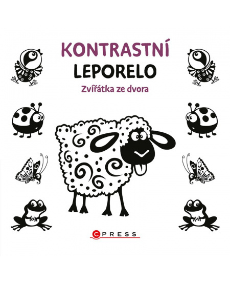 Kontrastní leporelo: Zvířátka ze dvora - Katarína Belejová H.