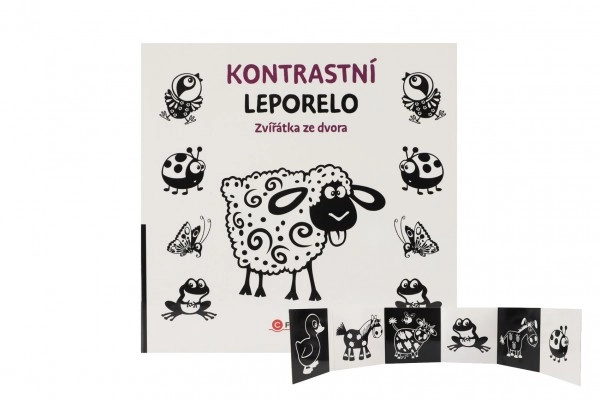 Kontrastní leporelo: Zvířátka ze dvora - Katarína Belejová H.