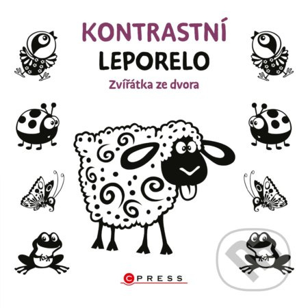 Kontrastní leporelo: Zvířátka ze dvora - Katarína Belejová H.