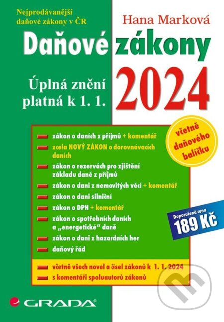 Daňové zákony 2024 - Hana Marková