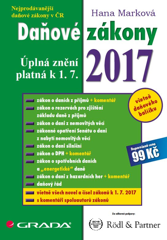 Daňové zákony 2017 -  Hana Marková