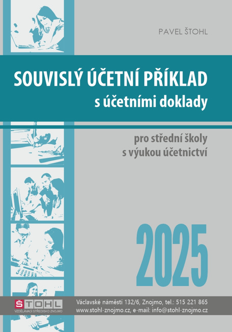 Souvislý účetní příklad s účetními doklady 2025
