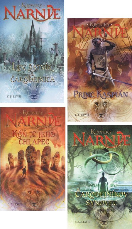 Kroniky Narnie 1-4 (kolekcia) (Čarodejníkov synovec + Lev, šatník a čarodejnica + Kôň a jeho chlapec + Princ Kaspián) - kniha z kategorie Beletrie…