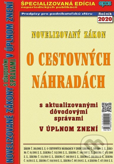 Zákon o cestovných náhradách 2020 (s aktualizovanými dôvodovými správami v úplnom znení) - kniha z kategorie Ústavní právo