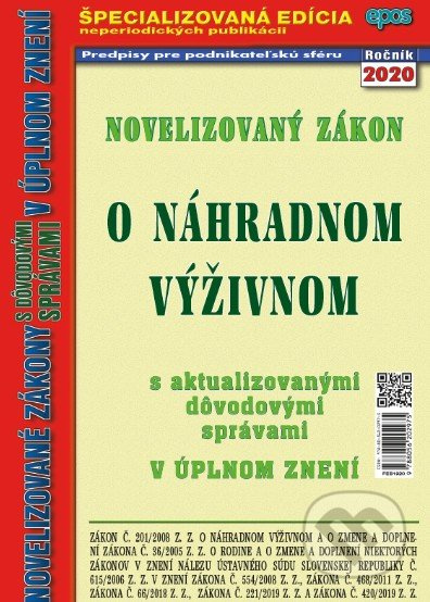 Novelizovaný zákon o náhradnom výživnom (s aktualizovanými dôvodovými správami v úplnom znení) - kniha z kategorie Občanské právo