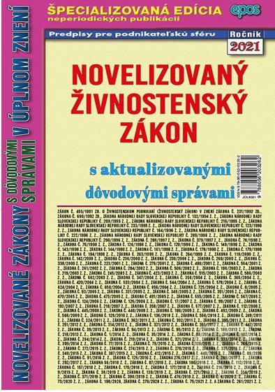 Novelizovaný živnostnenský zákon (s aktualizovanými dôvodovými správami v úplnom znení) - kniha z kategorie Obchod