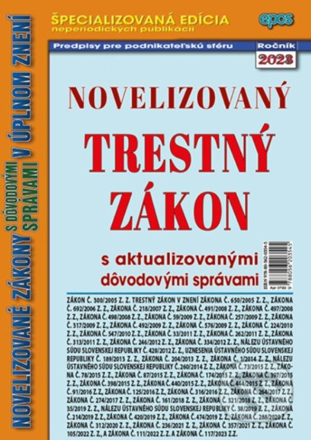 Novelizovaný trestný zákon - kniha z kategorie Právo