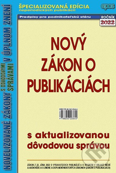 Nový zákon o publikáciách - kniha z kategorie Právo