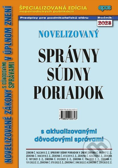 Novelizovaný Správny súdny poriadok - kniha z kategorie Právo