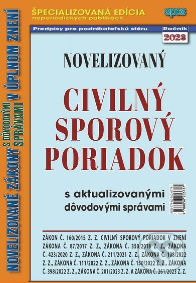 Novelizovaný Civilný sporový poriadok - kniha z kategorie Právo