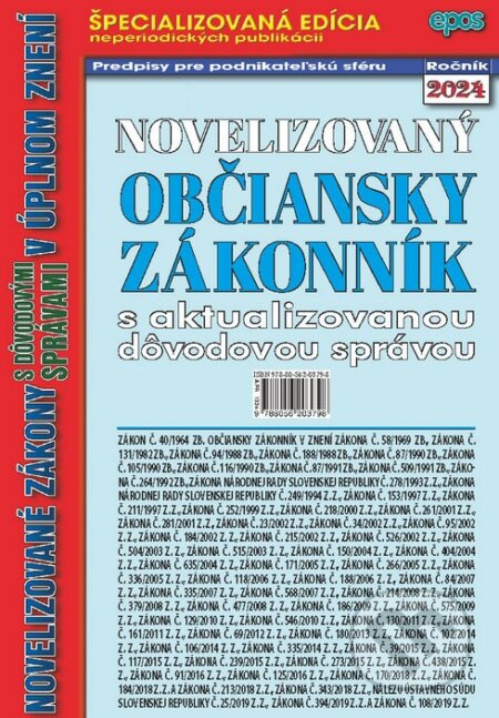 Novelizovaný Občiansky zákonník - kniha z kategorie Právo