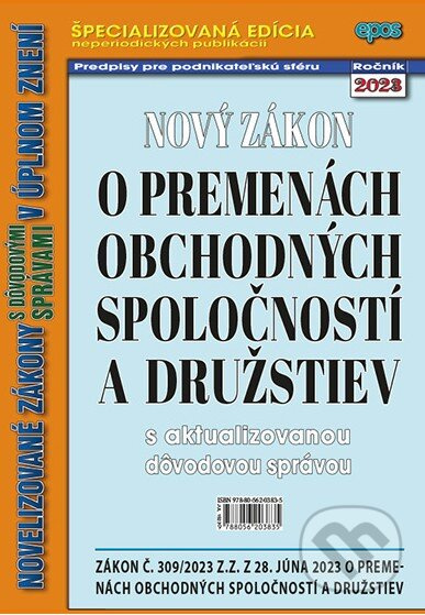 Nový zákon o premenách obchodných spoločností a družstiev - kniha z kategorie Právo