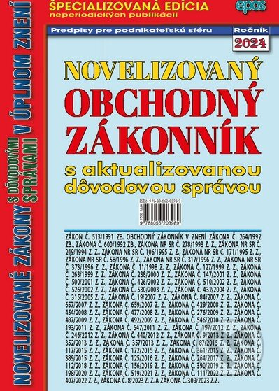 Novelizovaný Obchodný zákonník (s aktualizovanou dôvodovou správou) - kniha z kategorie Obchodní právo