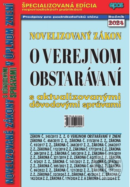 Novelizovaný zákon o verejnom obstarávaní (s aktualizovanými dôvodovými správami v úplnom znení) - kniha z kategorie Odborné a naučné
