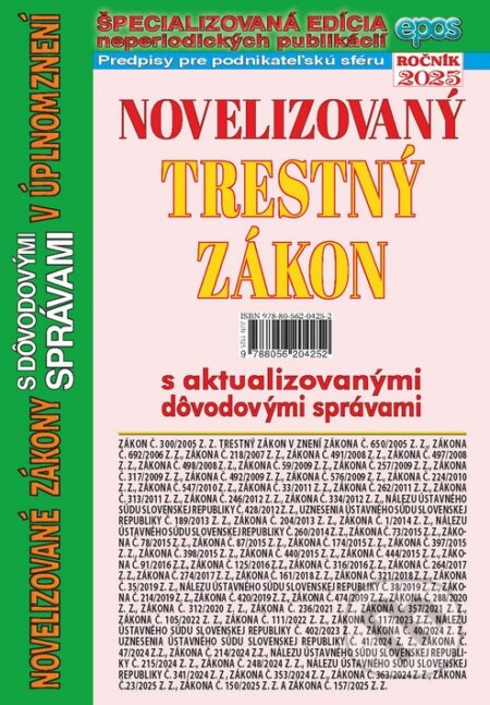 Novelizovaný Trestný zákon - kniha z kategorie Právo