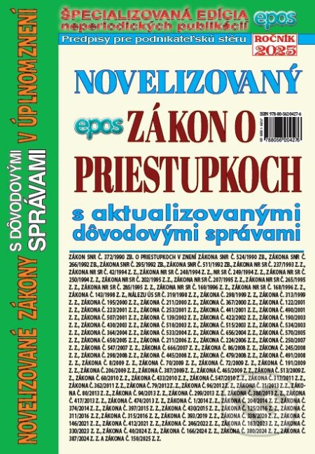 Novelizovaný zákon o priestupkoch - kniha z kategorie Obchodní právo