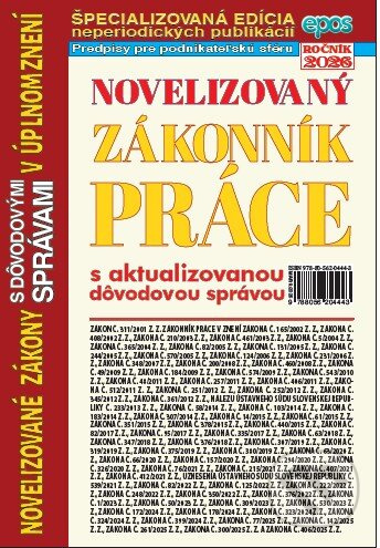 Novelizovaný Zákonník práce (s aktualizovanými dôvodovými správami v úplnom znení) - kniha z kategorie Obchodní právo