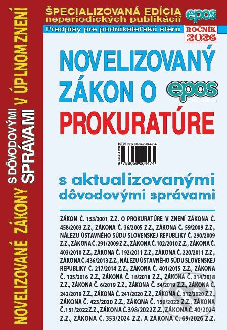 Novelizovaný zákon o prokuratúre - kniha z kategorie Trestné právo