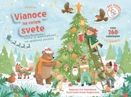 Kniha so samolepkami - Vianoce na celom svete - Joli Hannah, Ocean Hughes (ilustrátor) - kniha z kategorie Úkoly pro děti