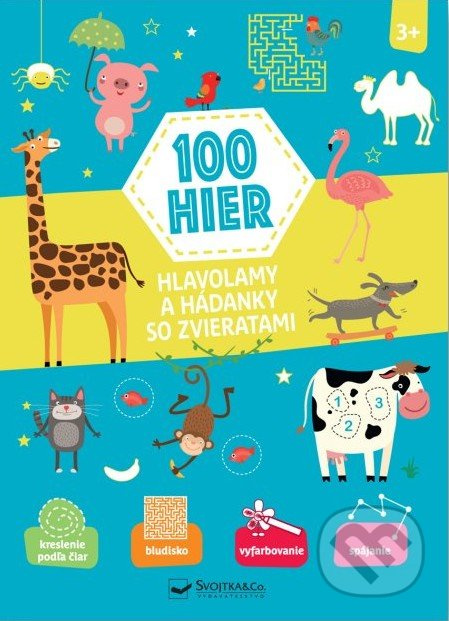 100 hier -  Hlavolamy a hádanky so zvieratami - kniha z kategorie Úkoly pro děti