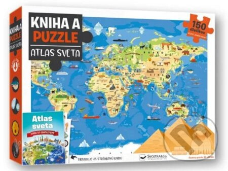 Kniha a puzzle: Atlas sveta - kniha z kategorie Atlasy