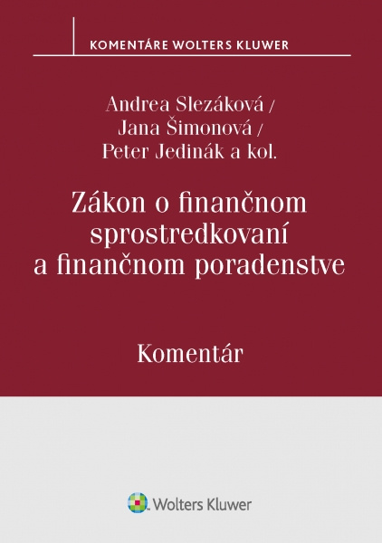 Zákon o finančnom sprostredkovaní a finančnom poradenstve - kniha z kategorie Bankovnictví