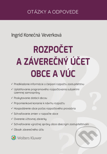 Rozpočet a záverečný účet obce a VÚC (Otázky a odpovede) - kniha z kategorie Veřejná správa