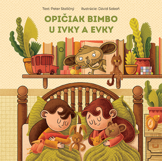 Opičiak Bimbo u Ivky a Evky - Peter Stoličný, Dávid Soboň (ilustrátor) - kniha z kategorie Pro děti