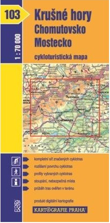 Krušné hory - Chomutovsko, Mostecko - cyklo KP č.103 - 1:70t