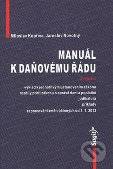 Manuál k daňovému řádu 2013 (Podle stavu k 21. 1. 2013) - kniha z kategorie Účetnictví a daně