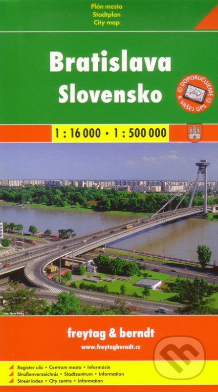 Bratislava (1:16 000), Slovensko (1:500 000) (Plán mesta)
