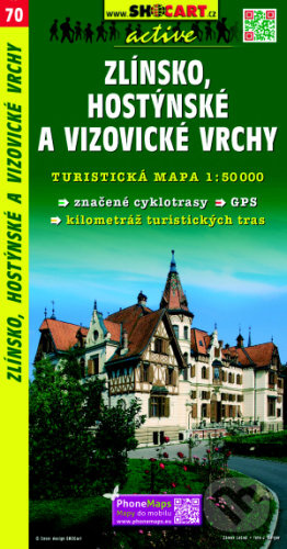 Zlínsko, Hostýnske a Vizovické vrchy 1:50 000 (Turistická mapa 070)