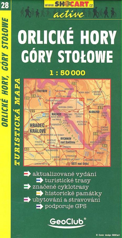 Orlické Hory, Góry Stolowe 1:50 000