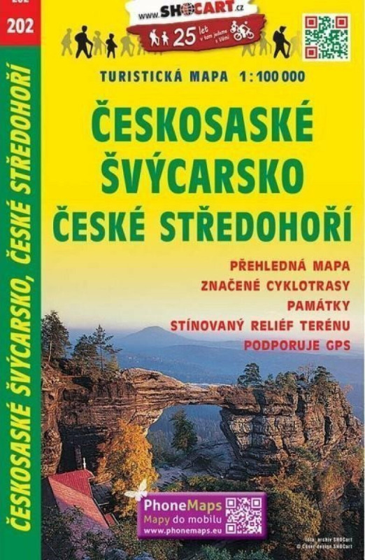 Českosaské Švýcarsko, České středohoří 1:100 000