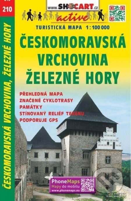 Českomoravská vrchovina, Železné hory 1:100 000 - kniha z kategorie Mapy Evropy