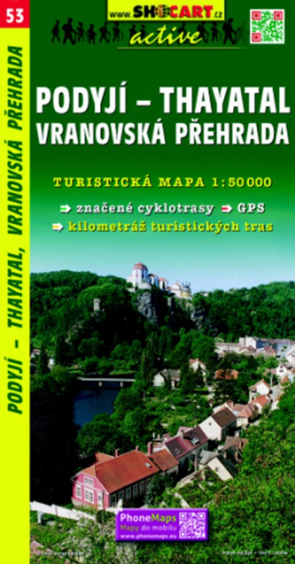 Podyjí, Thayatal,Vranovská přehrada / Turistická mapa SHOCart