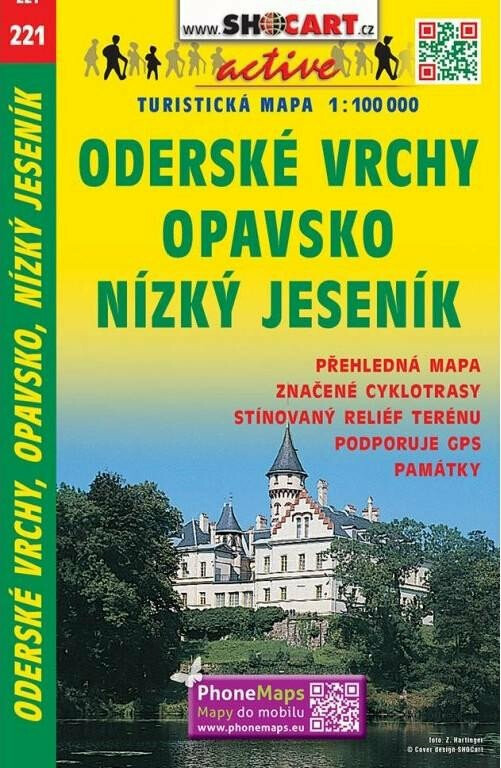 Opavsko, Oderské vrchy, Nízký Jeseník 1:100 000