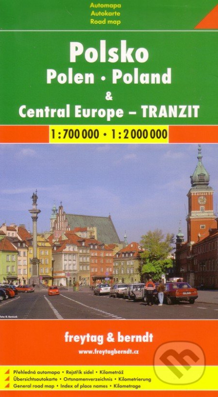 Polsko, Central Europe - tranzit  1:700 000  1:2 000 000