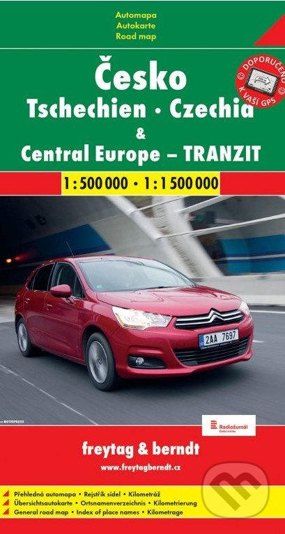 Česko, Central Europe - tranzit  1:500 000  1: 1 500 000