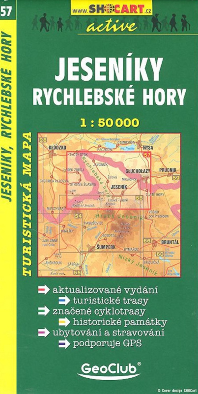 Jeseníky, Rychlebské hory 1:50 000