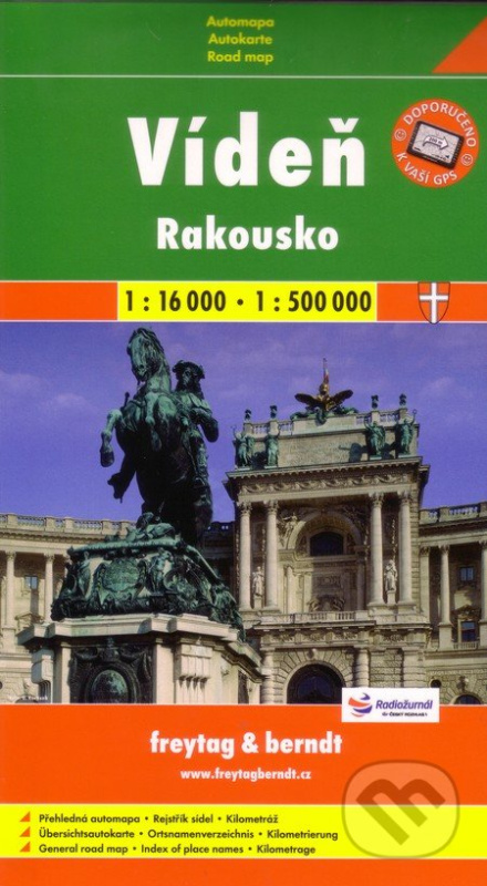 Vídeň, Rakousko 1:16 000  1:500 000 (Automapa)