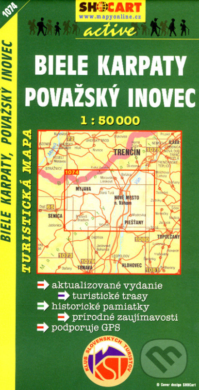 Biele Karpaty, Považský Inovec 1:50 000 (Aktualizované vydanie - Turistická mapa 1074)